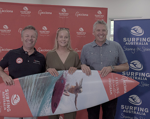 ACCIONA Y SURFING AUSTRALIA FIRMAN UN NUEVO ACUERDO DE COLABORACIÓN